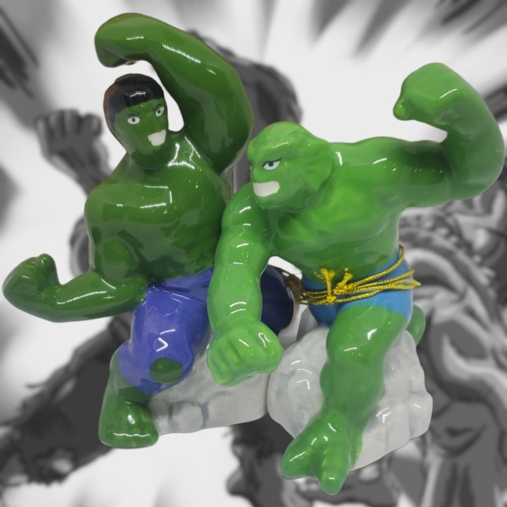 Hulk v Abomination Ceramic Salt & Pepper Shakers - Magnetic